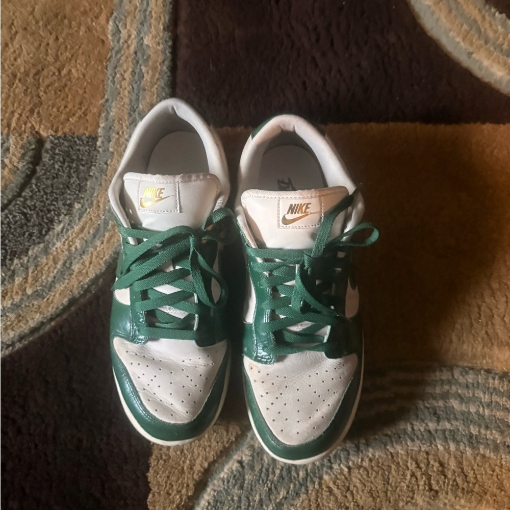 Nike Green and White Sneakers
